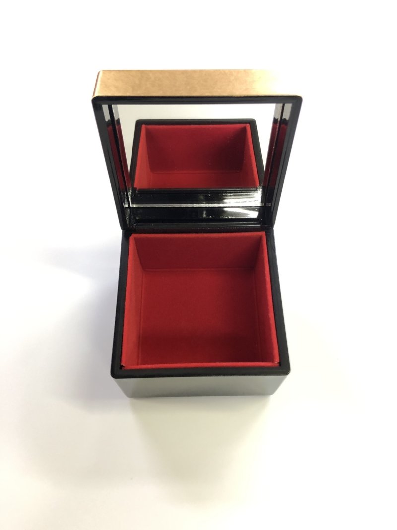 画像1: 金銀箔工芸 花いちもんめ 鏡付ピアスBOX