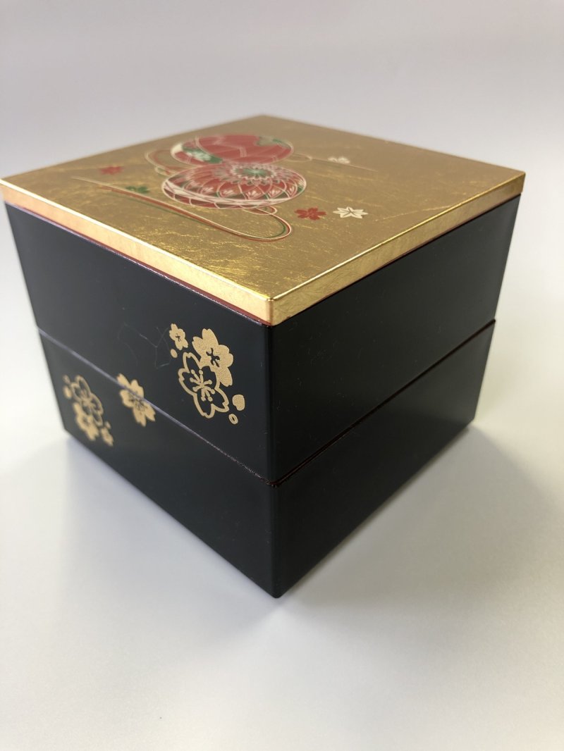 画像3: 金銀箔工芸 手毬 二段小物入れ