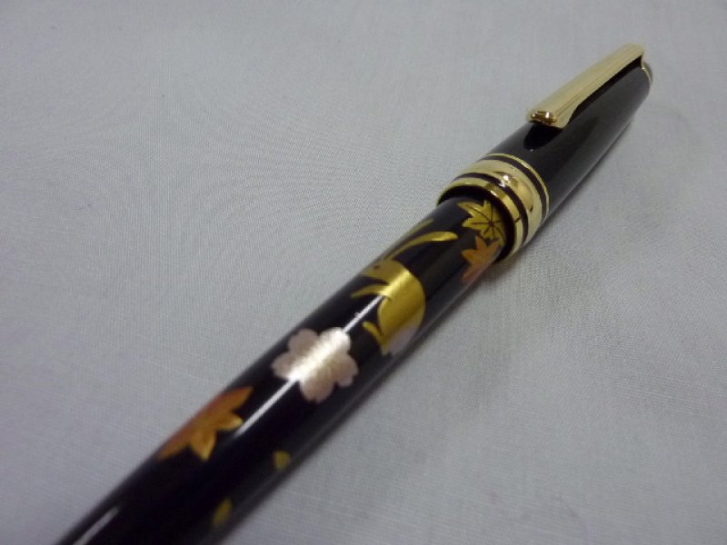 画像1: 高級加賀蒔絵　春秋うさぎ　漆芸ボールペン