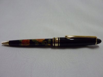画像2: 高級加賀蒔絵　(黒)つばき　漆芸ボールペン