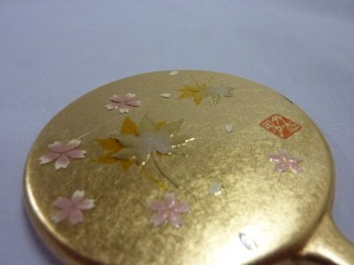 画像3: 金箔工芸　 華かすみ　ミニ手鏡
