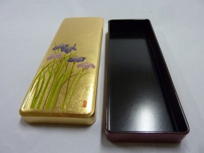 画像2: 金箔工芸　花菖蒲　ペンケース